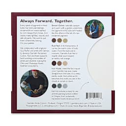 Gamblin Artist's Oil Colors - Reclaimed Earth Colors Set - back of packaging