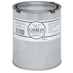 Gamblin Artist's Oil Color - Quick Dry White, 32 oz Can