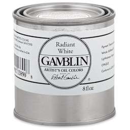 Gamblin Artist's Oil Color - Radiant White, 8 oz Can