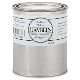 Gamblin Artist's Oil Color - Radiant White, 16 oz Can