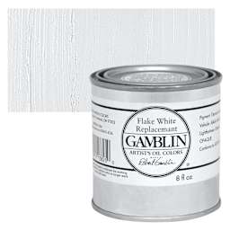Gamblin Artist's Oil Color - Flake White Replacement, 8 oz Can and swatch