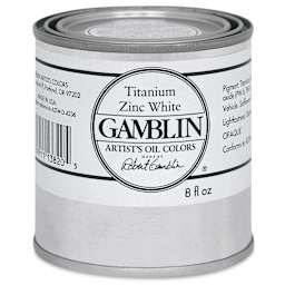 Gamblin Artist's Oil Color - Titanium-Zinc White, 8 oz Can
