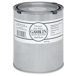 Gamblin Artist's Oil Color - Titanium-Zinc White, 32 oz Can
