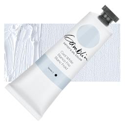 Gamblin Artists' Oil Color - Cool White, 37 ml tube and swatch