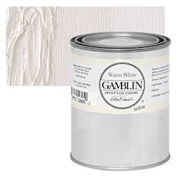 Gamblin Artists' Oil Color - Warm White, 16 oz can and swatch