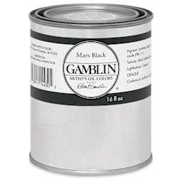 Gamblin Artist's Oil Color - Mars Black, 16 oz Can