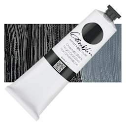 Gamblin Artist's Oil Color - Chromatic Black, 150 ml tube and swatch
