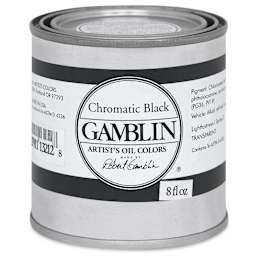 Gamblin Artist's Oil Color - Chromatic Black, 8 oz Can