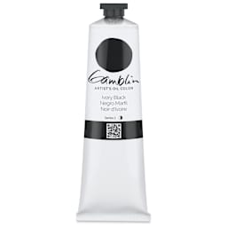 Gamblin Artist's Oil Color - Ivory Black, 150 ml tube