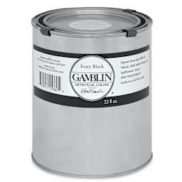 Gamblin Artist's Oil Color - Ivory Black, 32 oz Can