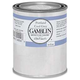 Gamblin Artists' Oil Color - Portland Cool Gray, 16 oz can