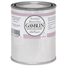 Gamblin Artists' Oil Color - Portland Warm Gray, 16 oz can