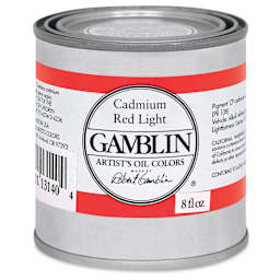 Gamblin Artist's Oil Color - Cadmium Red Light, 8 oz Can