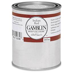 Gamblin Artist's Oil Color - India Red, 16 oz Can