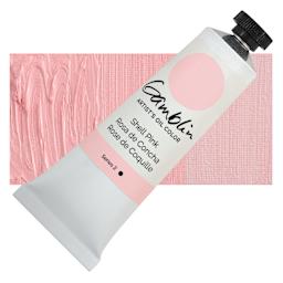 Gamblin Artist's Oil Color - Shell Pink, 37 ml tube and swatch