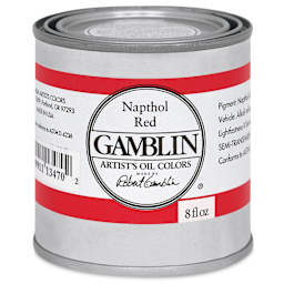 Gamblin Artist's Oil Color - Naphthol Red, 8 oz Can