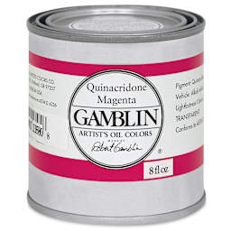 Gamblin Artist's Oil Color - Quinacridone Magenta, 8 oz Can