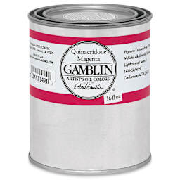 Gamblin Artist's Oil Color - Quinacridone Magenta, 16 oz Can