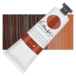 Gamblin Artist's Oil Color - Transparent Earth Red, 37 ml tube and swatch