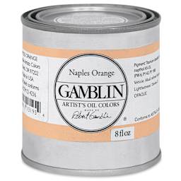 Gamblin Artist's Oil Color - Naples Orange, 8 oz Can