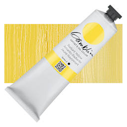 Gamblin Artist's Oil Color - Radiant Yellow, 150 ml tube and swatch
