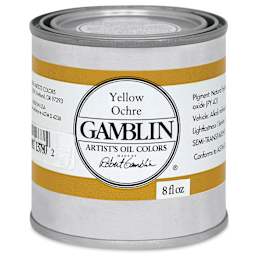 Gamblin Artist's Oil Color - Yellow Ochre, 8 oz Can