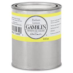 Gamblin Artist's Oil Color - Radiant Lemon, 16 oz Can