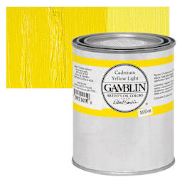 Gamblin Artist's Oil Color - Cadmium Yellow Light, 16 oz Can and swatch