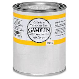 Gamblin Artist's Oil Color - Cadmium Yellow Medium, 16 oz Can