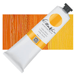 Gamblin Artist's Oil Color - India Yellow, 150 ml tube and swatch