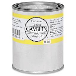 Gamblin Artist's Oil Color - Cadmium Lemon, 16 oz Can