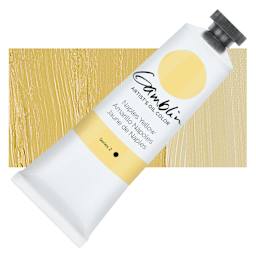 Gamblin Artist's Oil Color - Naples Yellow, 37 ml tube and swatch