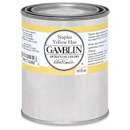 Gamblin Artist's Oil Color - Naples Yellow, 16 oz Can