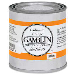 Gamblin Artist's Oil Color - Cadmium Orange, 8 oz Can