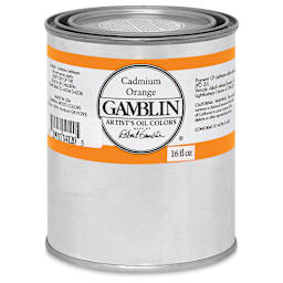 Gamblin Artist's Oil Color - Cadmium Orange, 16 oz Can