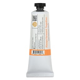 Back of Gamblin Artist's Oil Color - Radiant Orange, 37 ml tube