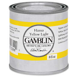 Gamblin Artist's Oil Color - Hansa Yellow Light, 8 oz Can