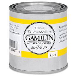 Gamblin Artist's Oil Color - Hansa Yellow Medium, 8 oz Can