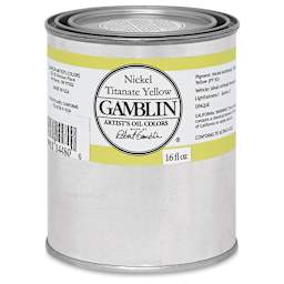 Gamblin Artist's Oil Color - Nickel Titanate Yellow, 16 oz can