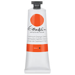 Gamblin Artist's Oil Color - Cadmium Orange Deep, 37 ml tube