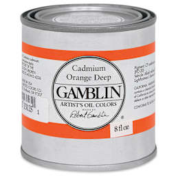 Gamblin Artist's Oil Color - Cadmium Orange Deep, 8 oz Can