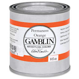 Gamblin Artist's Oil Color - Permanent Orange, 8 oz Can