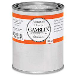 Gamblin Artist's Oil Color - Permanent Orange, 16 oz Can