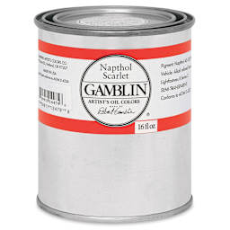 Gamblin Artist's Oil Color - Naphthol Scarlet, 16 oz Can