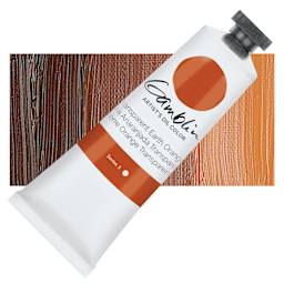 Gamblin Artist's Oil Color - Transparent Earth Orange, 37 ml tube and swatch