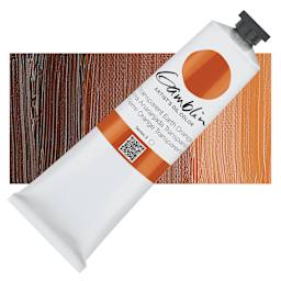 Gamblin Artist's Oil Color - Transparent Earth Orange, 150 ml tube and swatch