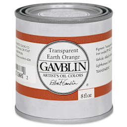 Gamblin Artist's Oil Color - Transparent Earth Orange, 8 oz Can