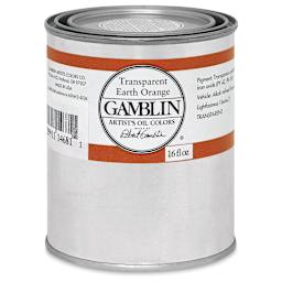 Gamblin Artist's Oil Color - Transparent Earth Orange, 16 oz can