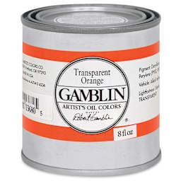 Gamblin Artist's Oil Color - Transparent Orange, 8 oz Can