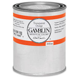 Gamblin Artist's Oil Color - Transparent Orange, 16 oz Can